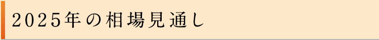 2025年の相場見通し