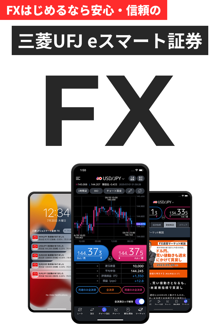 FXはじめるなら安心・信頼の　三菱UFJ eスマート証券 FX