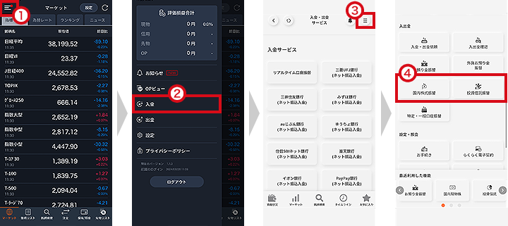 スマホアプリ版取引ツール「auカブコム証券株・先物OPアプリ」での利用方法