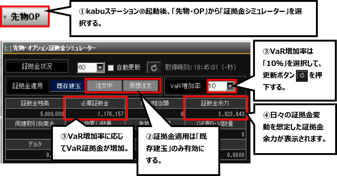 auカブコム 先物取引 証拠金シミュレーター