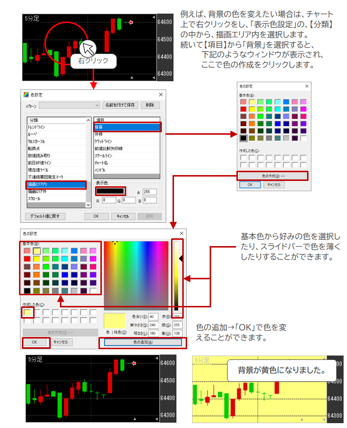 色の変更方法 マニュアル Kabuステーションr専用サイト Kc スペシャルコンテンツ Pc