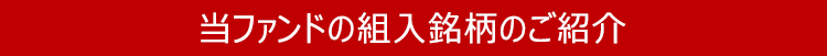 当ファンドの組入銘柄のご紹介