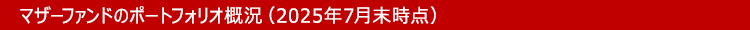 マザーファンドのポートフォリオ概況（2025年7月末時点）