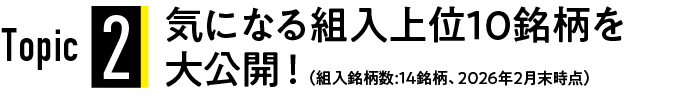 Topic2 気になる組入上位10銘柄を大公開！