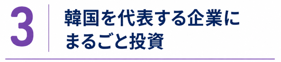 韓国を代表する企業にまるごと投資